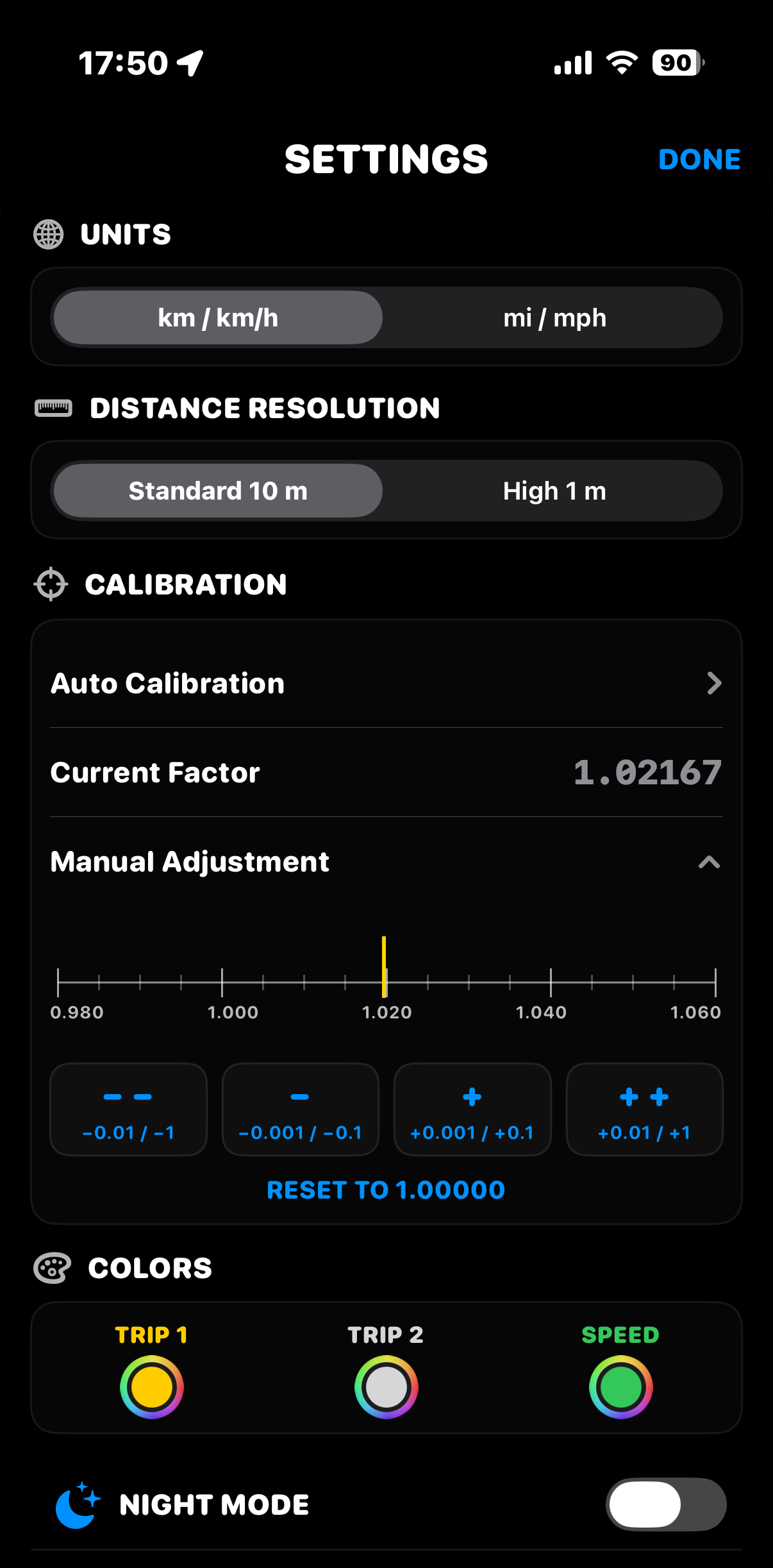 EZ Rally Tripmeter settings